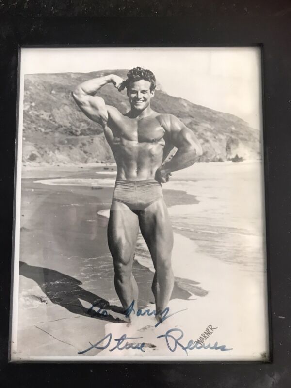 2 Steve Reeves Original Autographed Photos 1960’s - 8 X 10 Glossy