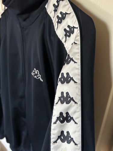 Vintage Navy Kappa Track Jacket Size Large