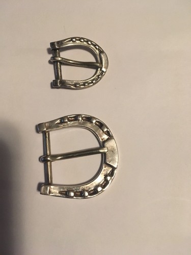 Edward H. Bohlin Sterling Silver 3 Buckles  for concho belt 2 shown