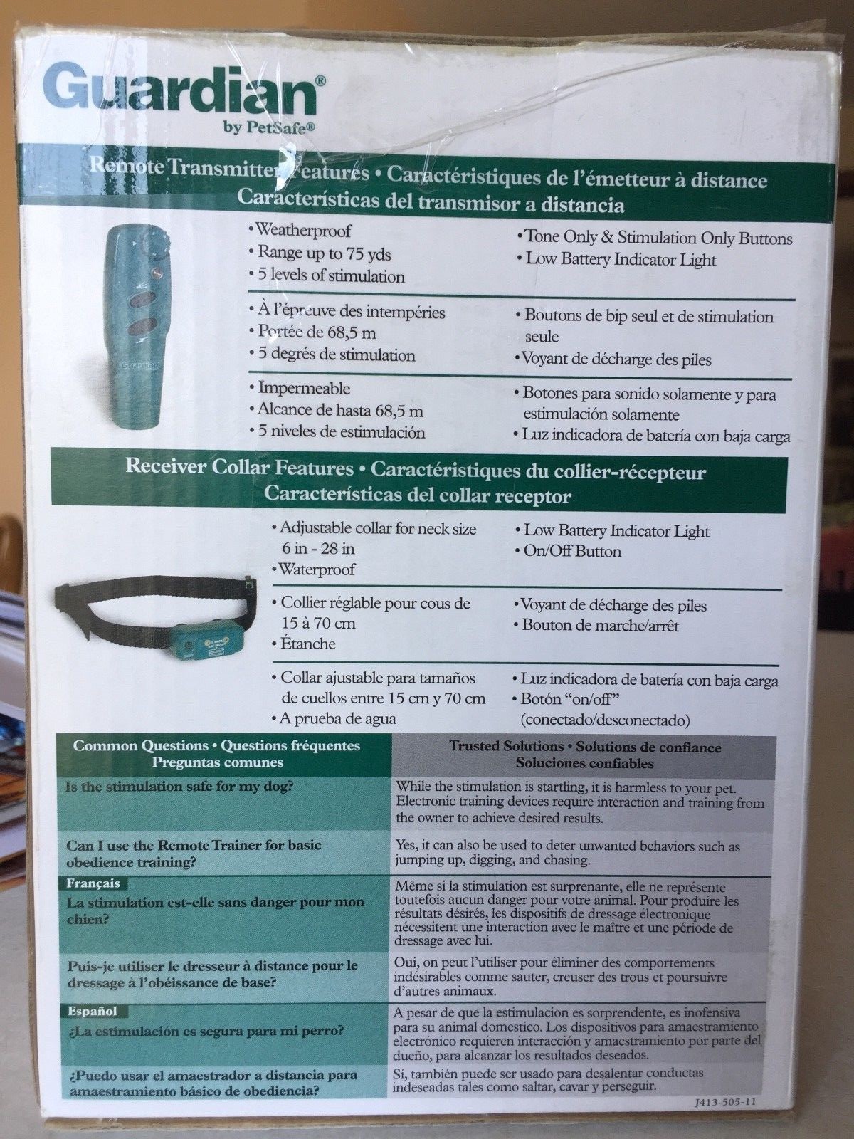 NEW WITHOUT TAGS, GUARDIAN REMOTE TRAINER, 75 YARD RANGE, BY PetSmart,