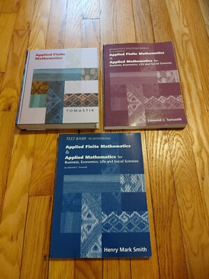 Applied Finite Mathematics Tomastik with Complete Solutions Manual and Test Bank