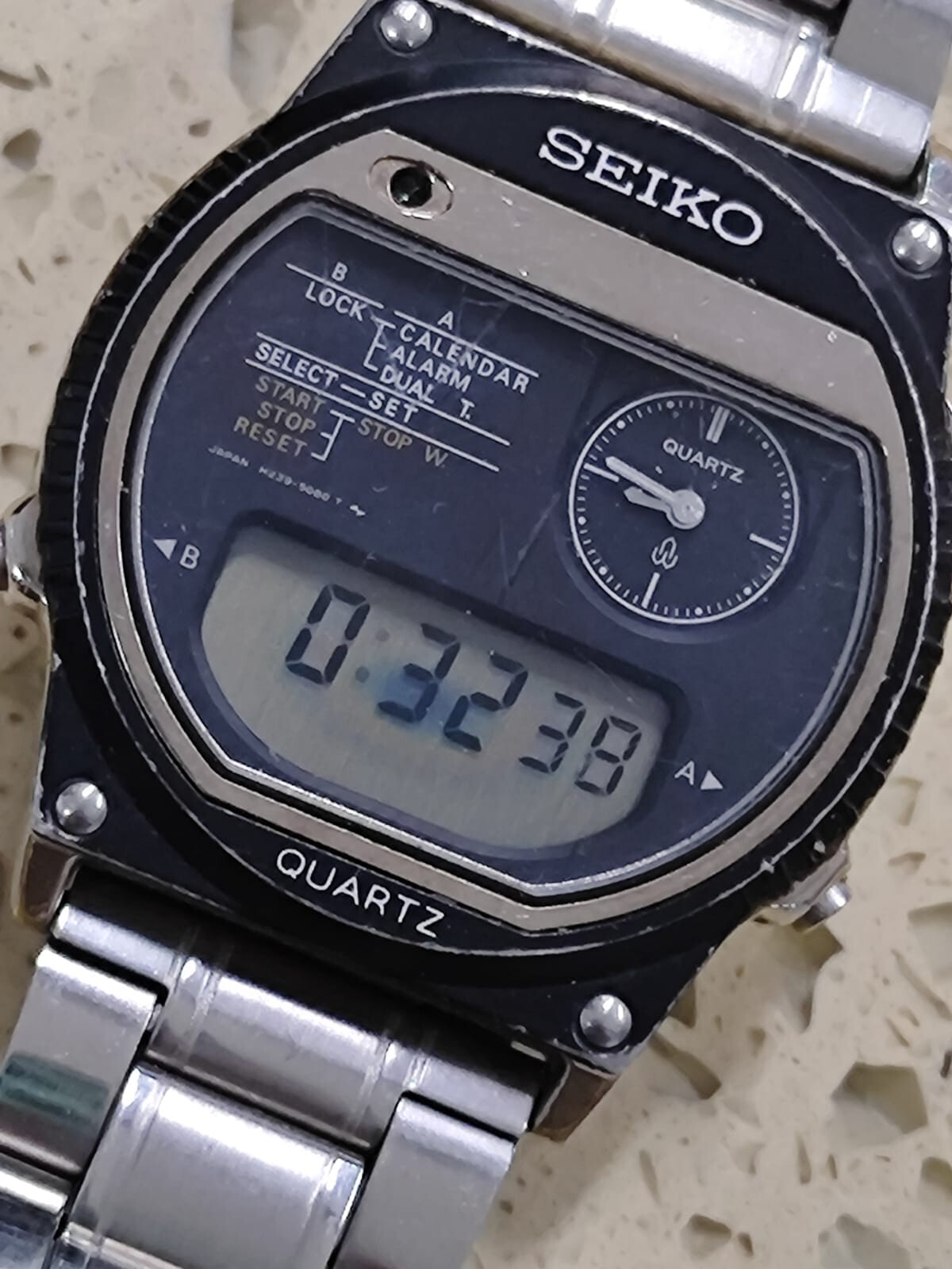 VINTAGE 1981 SEIKO H239-5070 ANA-DIGI LCD WORKING For Repair