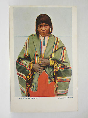 CPA INDIENNE WANITA REDBIRD OLD VINTAGE NATIVE AMERICAN INDIAN CHIEF POSTCARD 