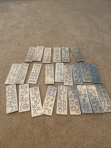 Cuttlebug Provo Craft 2 x 6 Cutting Dies Mixed Lot of 24 Letters
