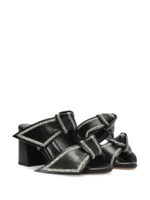Женские черные контрастные сандалии на расклешенном каблуке Clarita Almond от ALEXANDRE BIRMAN 37,5