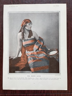 Marion Davies Actress When Knighthood Was in Flower Maurice Goldberg Tatler 1923