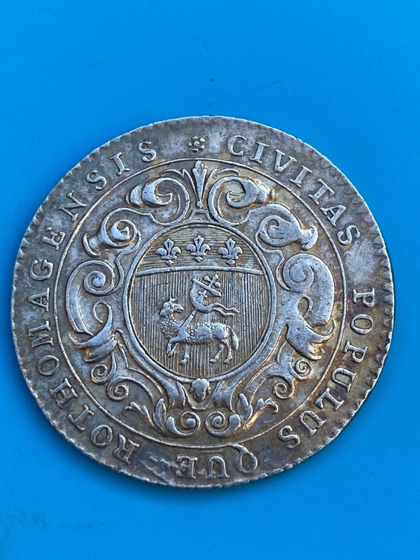 Jeton Argent Antoine Louis Le Couteulx, Maire De Rouen 1764 Normandie