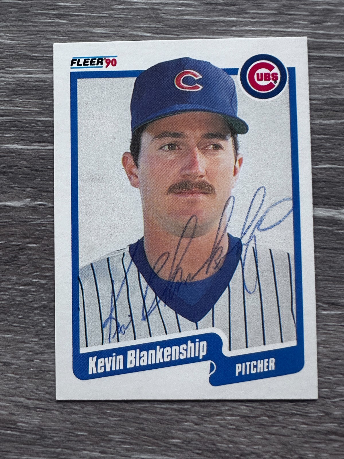 Kevin Blankenship Chicago Cubs Pitcher #28 Fleer 1990