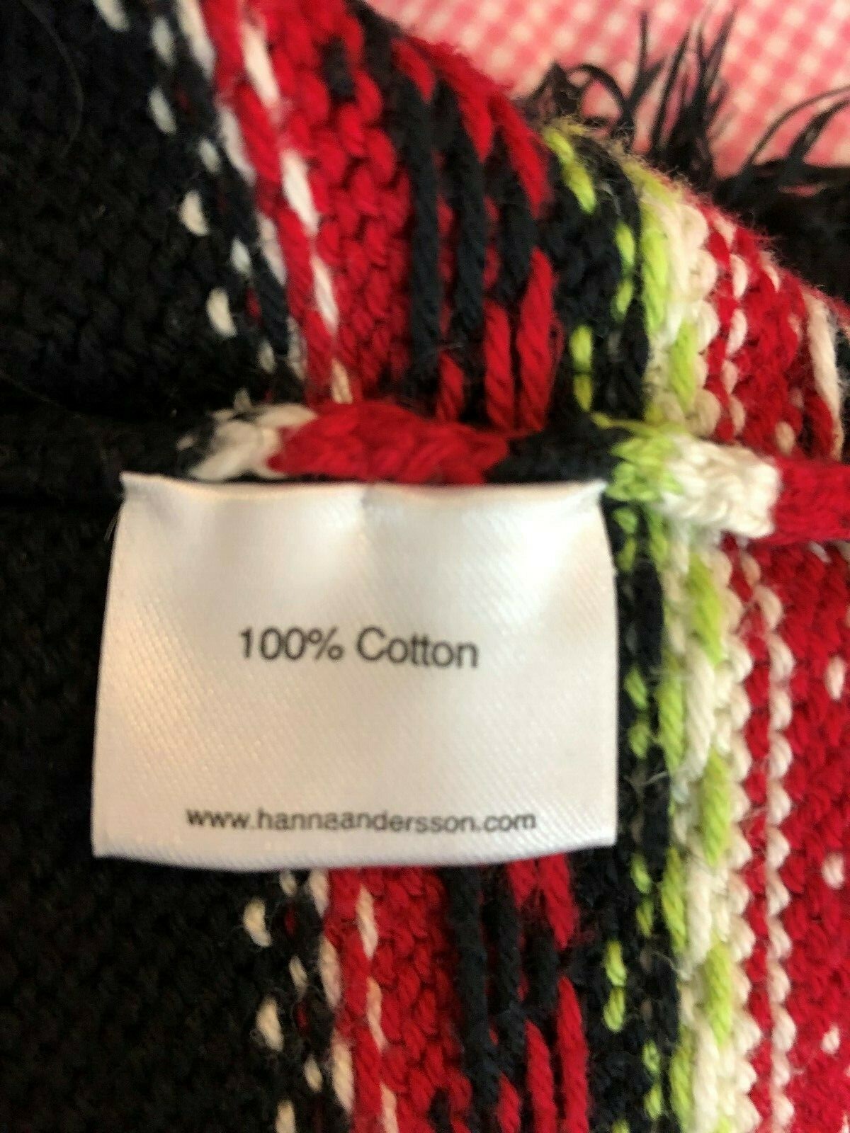 Hanna Andersson Girls Sz 100 Black Striped Pullover Hooded Nordic Style Sweater