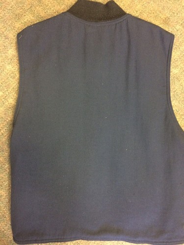BULWARK FR FLAME/FIRE RESISTANT NAVY BLUE VEST JACKET LINER SIZE MEDIUM REGULAR