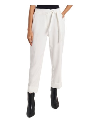 

RILEY-RAE Женские белые эластичные брюки с карманами для работы с манжетами, Белый, 2360302