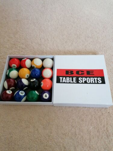 Complete Set Pool Balls 48mm Diameter Used Once, Great Condition. Argos: 13.99