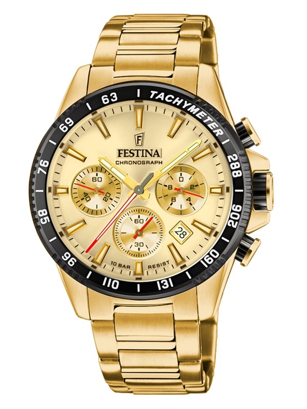 Festina F20634/6 Herrenuhr Edelstahl Gold
