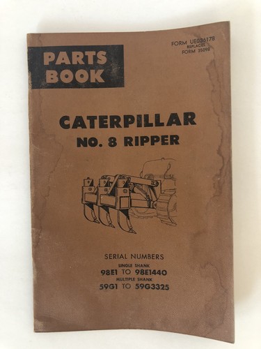 Annieページ Caterpillar NO.8D Ripper 92M1-up 93M1-up Parts Book | eBay