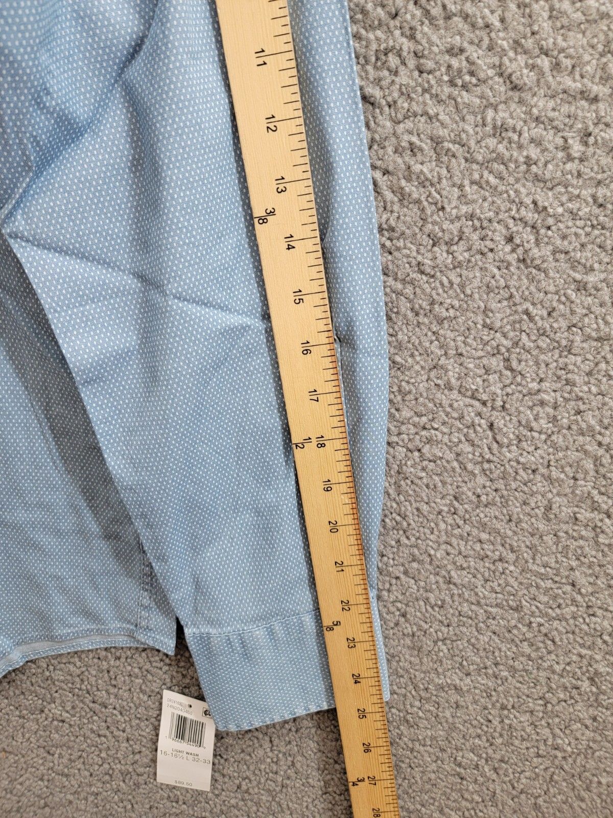 Tommy Hilfiger Regular-Fit Untucked Length Dress Shirt Men's L 16-16.5 32-33 - Picture 5 of 18