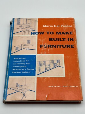 Vintage 1955 ''How to Make Built-In Furniture'' by Mario Dal Fabbro DIY Furniture