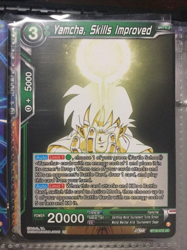 Yamcha, Skills Improved BT18-072 UC Dawn of the Z-Legends DBS NM