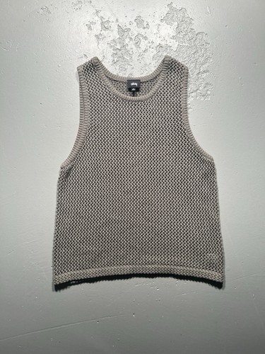 Stussy O'DYED MESH TANK -Khaki | eBay