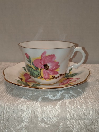Vintage Bone China Made In England Teacup And Saucer Crown