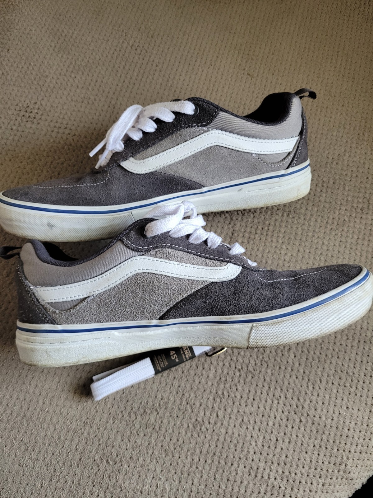 Vans Kyle Walker Pro grey/blue white Skate Shoes Size 10.5 Men