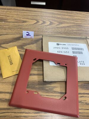SIMPLEX 2905-9903 FIRE ALARM SEMI FLUSH PLATE RED TYPE SF