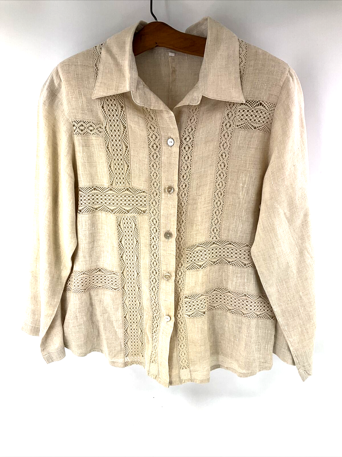 トップス 80s 90s \"Puro Lino\" linen shirt EURO 80s 90s Puro Lino linen shirt EURO