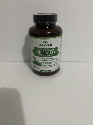 150cap Bottles Zazzee Extra Strength Green Tea 20:1 Extract, 6000 mg Strength