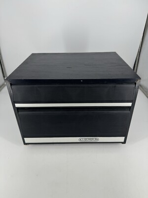 Vintage Nintendo NES 2-Drawer 28 Game Controller Zapper Storage Case  Cabinet