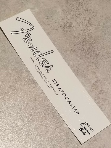 Fender 1962 Stratocaster Strat OCB ST Waterslide Headstock Decal SILVER + BLK