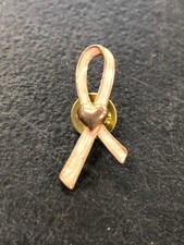 AVON Breast Cancer Awareness Pink Ribbon With Heart Lapel ...