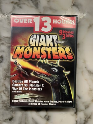 Giant Monsters (DVD, 3-Disc Set) Over 13 Hours!  Classic Monster Movies!