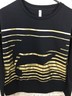 Fabletics Black And Gold Pull Over Printed Relaxed Fit Small NWTs