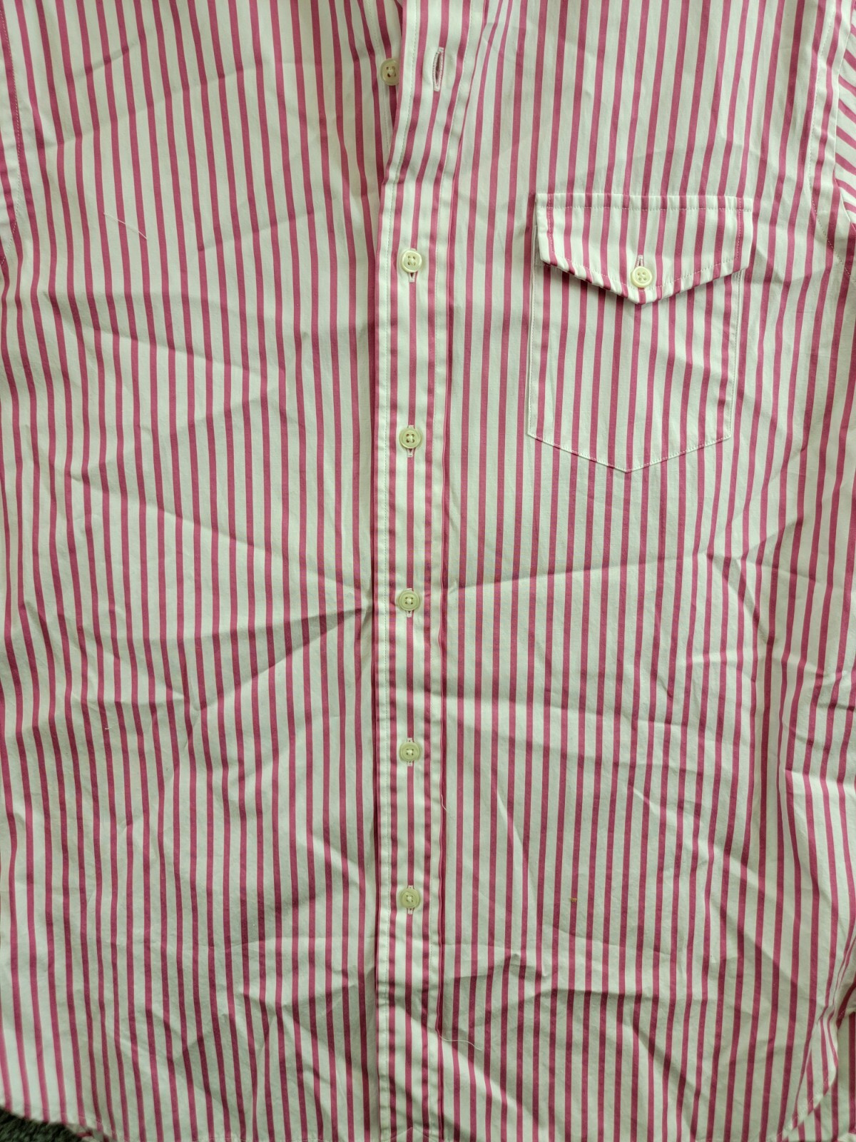 Polo Ralph Lauren Poplin Stripe Custom Fit Button Down Shirt Men's M Pink/White - Picture 9 of 18