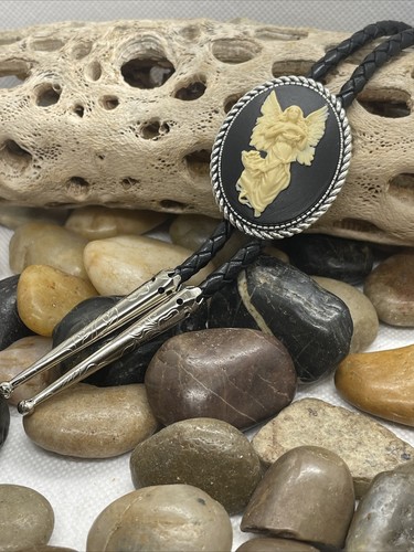 ANGEL Cameo Church Bolo Tie Lariat Wedding Dad Son Husband gift birthday SLTONE
