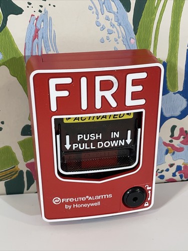 Fire-Lite Fire Alarm by Honeywell Manual Push In Pull Down Red