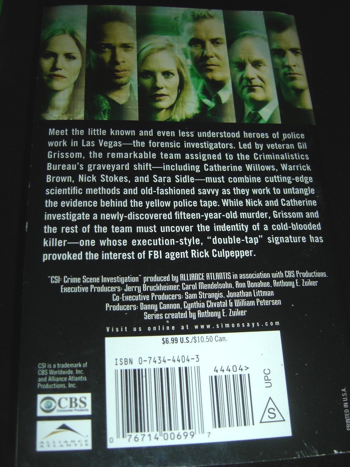 CSI Crime Scene Investigation Double Dealer by Max Allan Collins 2001