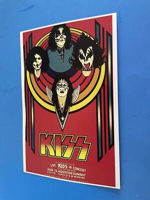 KISS DESTROYER TOUR LIVE AT HOUSTON SUMMIT POSTER PIN UP NEW.