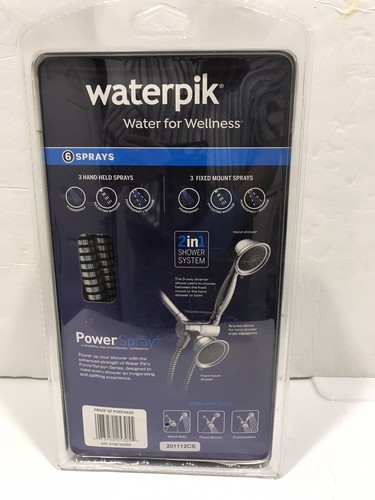 Waterpik Power Spray Plus Dual Shower Head &ndash; Chrome- VAT-313E/343DE
