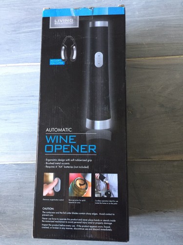 Living Solutions Automatic Wine Opener - Inclueds Foil Cutter