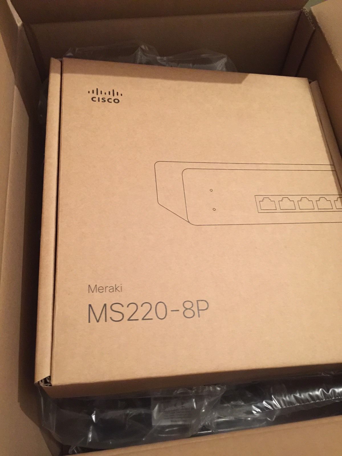 NEW Cisco Meraki MS2208P POE Cloud Managed Switch & 3 Year Enterprise