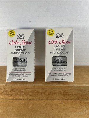VTG 2X WELLA COLOR CHARM LiquidCreme Haircolor 1.42Oz SURF SIDE BLONDE PLUS 12NG