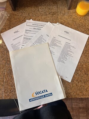 socata aerospatiale matra information plane stats tb