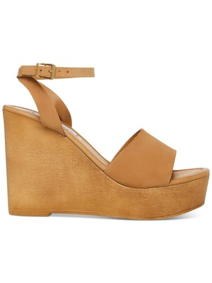 

STEVE MADDEN Женские бежевые босоножки на платформе 1-1/2 дюйма Welsh на танкетке 8,5 м, Бежевый, WELS01S1