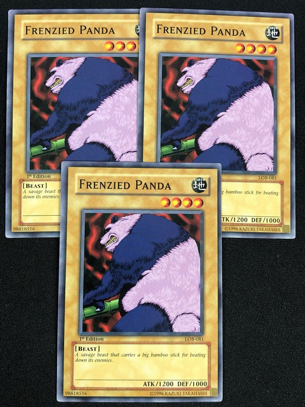 YUGIOH FRENZIED PANDA LOB-081 1ST ASIAN ENGLISH X3 (NM) | eBay