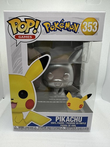 Funko Pop! Games: Pokemon - PIKACHU (Metallic Silver) #353