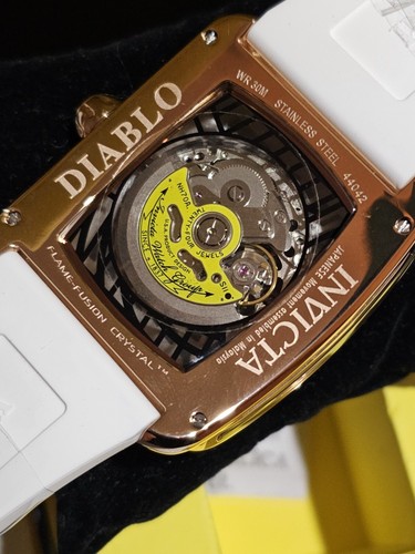 Pre-owned Invicta - Diablo - S1 Rally - Automatic - Nh70 Rose Gold / White - Mens Watch