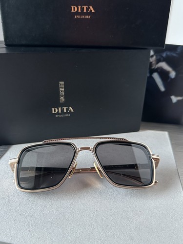 Pre-owned Dita Epiluxury Limited Edition Eplx.8 Des008-a-03 Rose Gold Black Iron Polarized In Gray
