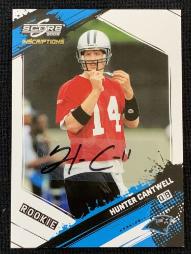 2009 Score Inscriptions Hunter Cantwell Panthers LE SIGNED Rookie Card /799. rookie card picture