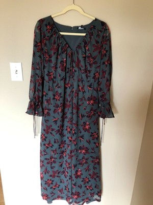 tie sleeve maxi dress