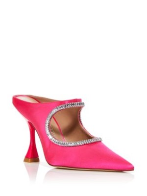Женские розовые шлепанцы STUART WEITZMAN с острым носком без застежки на каблуке 10.5 B